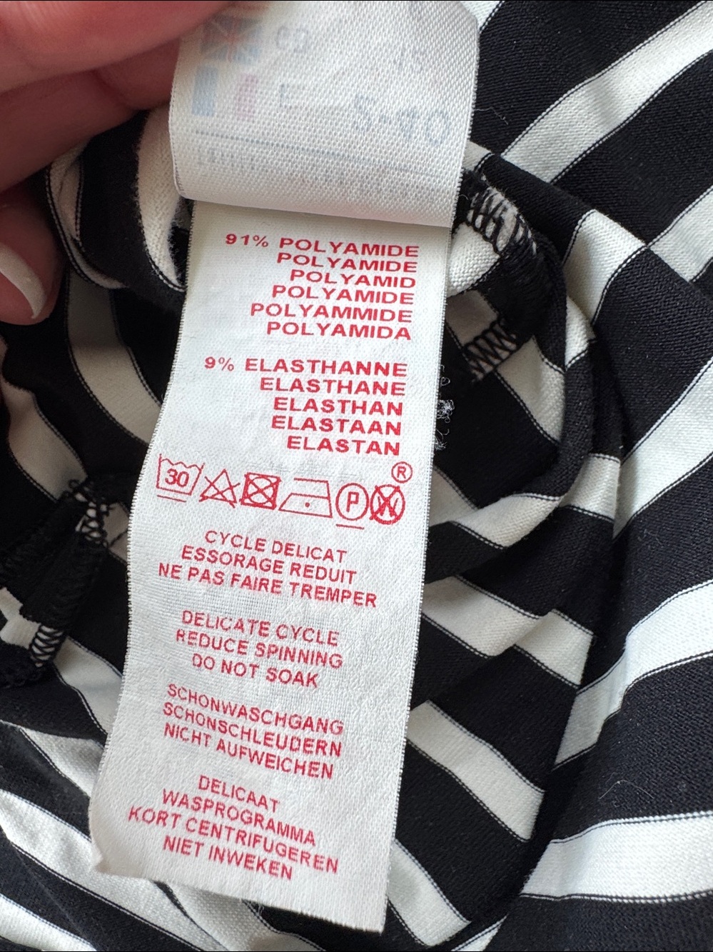Saint James Black and White Breton Stripe Tee size 8 - Picture 9 of 10
